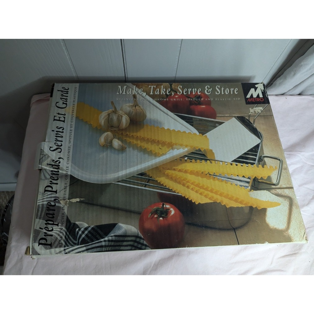 Metro Stainless Pan with handles lid grill spatula set lasagna roaster NEW 1095